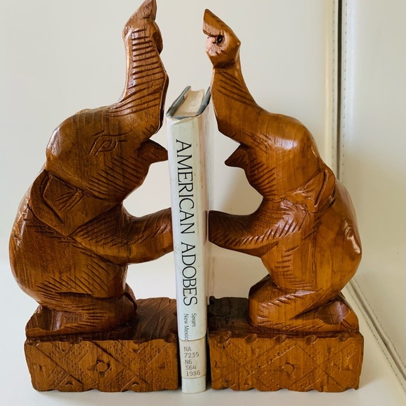 Teakwood book ends